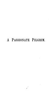 Cover of: A passionate pilgrim by Henry James