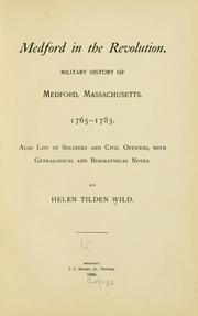 Medford in the Revolution by Helen Tilden Wild