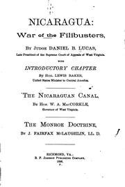 Cover of: Nicaragua: War of the filibusters