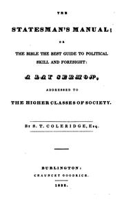 Cover of: The stateman's manual