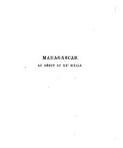 Cover of: Madagascar au début du xxe siècle.