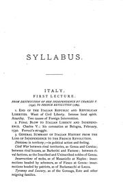 Cover of: The greater states of continental Europe: syllabus prepared for the graduating classes of the Cornell university.