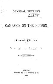 Cover of: General Butler's campaign on the Hudson.