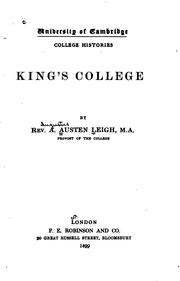 Cover of: King's college