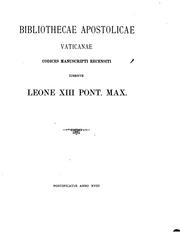 Cover of: Codices urbinates graeci Bibliothecae Vaticanae, descripti praeside Alfonso cardinali Capecelatro.