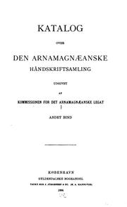 Cover of: Katalog over den Arnamagnæanske håndskriftsamling by Arnamagnæanske stiftelse.