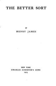 Cover of: The better sort by Henry James