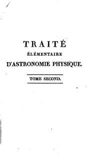 Cover of: Traité élémentaire d'astronomie physique