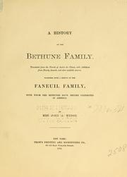 A history of the Bethune family .. by Jane Lee Hunt Weisse