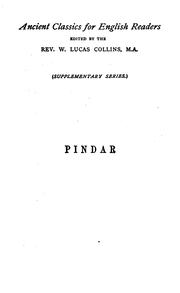 Cover of: Pindar by Francis David Morice