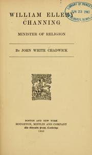 Cover of: William Ellery Channing, minister of religion