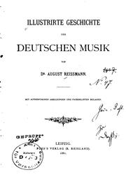 Cover of: Illustrirte Geschichte der deutschen Musik