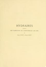 Cover of: Hydraires provenant des campagnes de l'Hirondelle, 1886-1888 by Camille Pictet