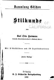 Cover of: Stilkunde