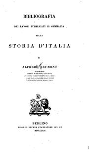 Cover of: Bibliografia dei lavori pubblicati in Germania sulla storia d'Italia