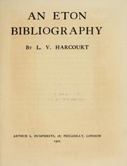 Cover of: An Eton bibliography