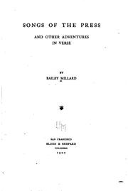 Cover of: Songs of the press and other adventures in verse