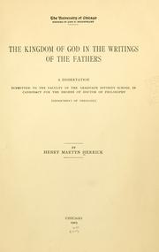 Cover of: The kingdom of God in the writings of the Fathers by Henry Martyn Herrick