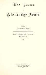 The poems of Alexander Scott by Scott, Alexander