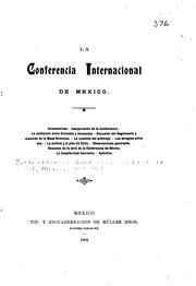 Cover of: La Conferencia international de México...