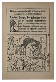 Cover of: Die fahrenden Leute in der deutschen Vergangenheit.: Mit 122 Abbildungen und Beilagen nach Originalen, grösstenteils aus dem fünfzehnten bis achzehnten Jahrhundert.