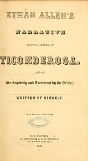 Cover of: Ethan Allen's Narrative of the capture of Ticonderoga by Allen, Ethan