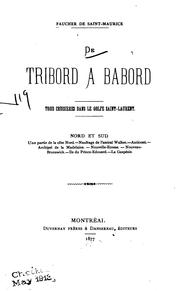 Cover of: De tribord à babord: trois croisières dans le golfe Saint-Laurent.