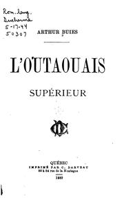 Cover of: L' Outaouais supérieur