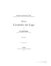 Cover of: Ebene geometrie der lage by Rudolf Böger