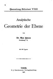 Cover of: Analytische Geometrie der Ebene