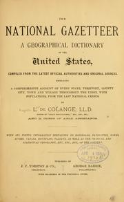 Cover of: The national gazetteer: a geographical dictionary of the United States