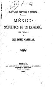 Cover of: México.: Recuerdos de un emigrado