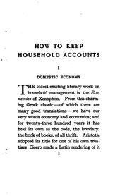 Cover of: How to keep household accounts: a manual of family finance