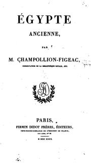 Cover of: Égypte ancienne by Jacques-Joseph Champollion-Figeac