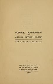 Cover of: Colonel Washington