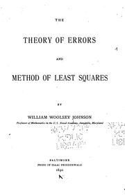Cover of: The theory of errors and method of least squares
