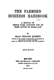 Cover of: The farmer's business handbook by Roberts, Isaac Phillips