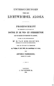 Cover of: Untersuchungen über den lichtwechsel Algols by Anton Pannekoek