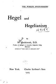 Cover of: Hegel and Hegelianism