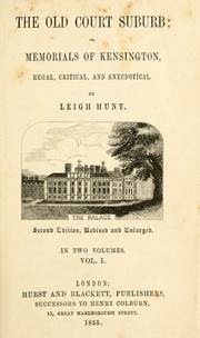 Cover of: The old court suburb by Leigh Hunt