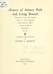 Cover of: History of Asbury Park and Long Branch by Martin, George Castor