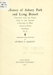 Cover of: History of Asbury Park and Long Branch