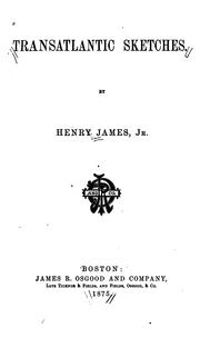 Cover of: Transatlantic sketches. by Henry James