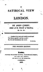 Cover of: A satirical view of London.