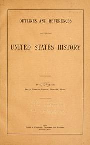 Outlines and references for United States history by Virtue, George Olien