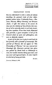 Cover of: The personality of Emerson by F. B. Sanborn, F. B. Sanborn