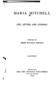 Cover of: Maria Mitchell: life, letters, and journals