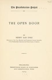 Cover of: The open door by Henry van Dyke