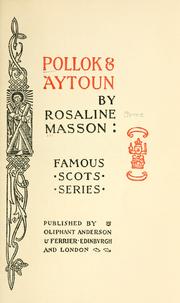 Cover of: Pollok & Aytoun