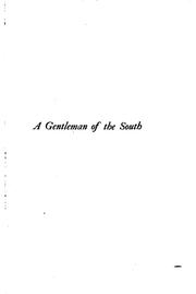 Cover of: A gentleman of the South by Brown, William Garrott